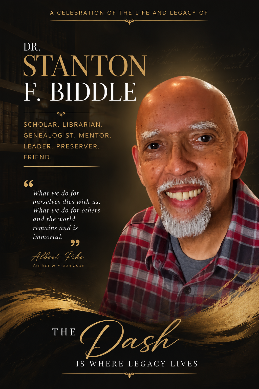 The Dash featured experience for Dr. Stanton F. Biddle